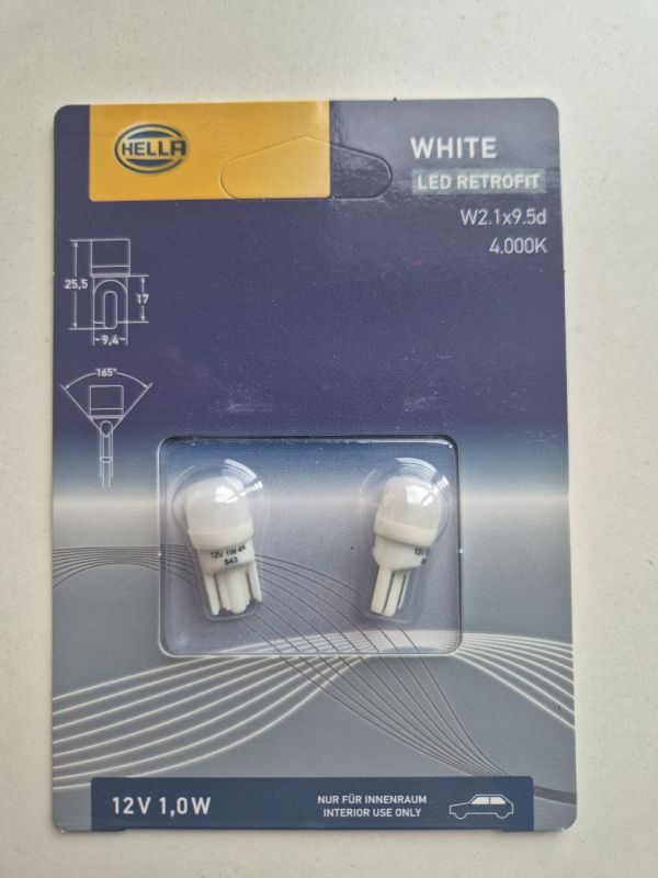 Світлодіодні лампи HELLA LED Retrofit W5W (T10) 8GL 178 560-591